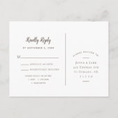 Rustic String Lights Wedding RSVP Briefkaart (Achterkant)