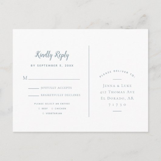 Rustic String Lights Wedding RSVP Briefkaart (Achterkant)