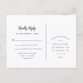 Rustic String Lights Wedding RSVP Briefkaart (Achterkant)