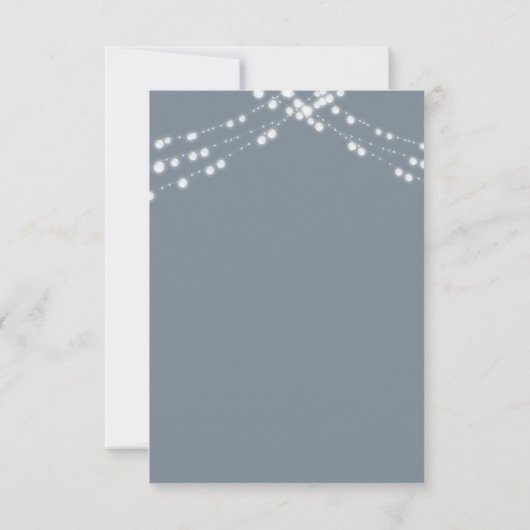 Rustic String Lights Wedding RSVP-kaart RSVP Kaartje (Achterkant)
