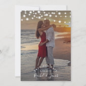 Rustic String Lights Wedding Save the Date Foto (Voorkant)