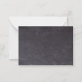 Rustic String Lights Wedding Save the Date Slate Notitiekaartje (Achterkant)