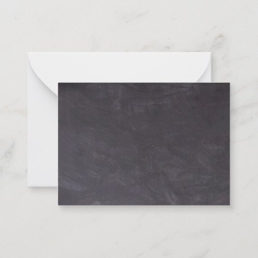 Rustic String Lights Wedding Save the Date Slate Notitiekaartje (Achterkant)