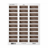Rustic String Lights Wood Return Address Label (Full Sheet)