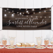Rustic String Lights Wood Wedding Spandoek