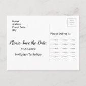 Rustic String Lights Wooden Save The Date Briefkaa Aankondigingskaart (Achterkant)