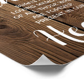 Rustic String of light Memory candle sign bruiloft Poster (Hoek)