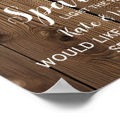 Rustic String of light sparkler stuurt bruiloft af Poster (Hoek)