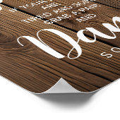 Rustic String of light teenslippers bruiloftsbord Poster (Hoek)