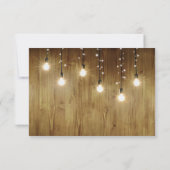 Rustic String of Lights Country RSVP Card Kaartje (Achterkant)