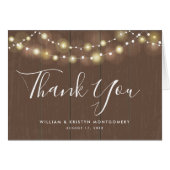 Rustic String of Lights Photo Wedding Hartelijk da (Voorkant Horizontaal)