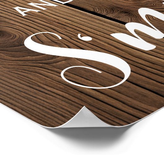 Rustic string van het licht is meer bruiloft of fe poster (Hoek)