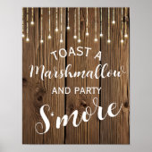 Rustic string van het licht is meer bruiloft of fe poster (Voorkant)