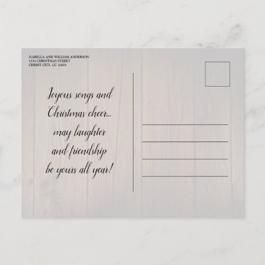 Rustic String verlicht drie koningen kerstfeest Uitnodiging Briefkaart (Achterkant)