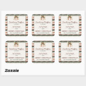 Rustic Stripes Holiday Food Gift Product Label (Vel)