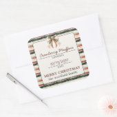 Rustic Stripes Holiday Food Gift Product Label (Envelop)