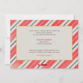 Rustic Stripes Red en Green We hebben Foto gemaakt Feestdagenkaart (Achterkant)