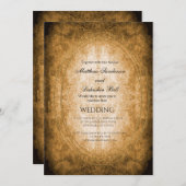 Rustic Style Document Wedding Kaart (Voorkant / Achterkant)