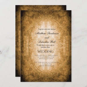 Rustic Style Document Wedding Kaart