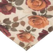 Rustic Style Roses In Shades Of Orange And Red Tafelkleed (Gekanteld)