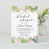 Rustic Succulent Cactus Floral Vrijgezellenfeest Kaart (Staand voorkant)