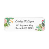 Rustic Succulent Cactus Planten Floral Wedding Etiket (Voorkant)