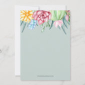 Rustic Succulent Cactus Roos Floral Vrijgezellenfe Kaart (Achterkant)