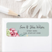 Rustic Succulent Cactus Roos Floral Wedding Etiket (Insitu)