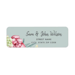 Rustic Succulent Cactus Roos Floral Wedding Etiket