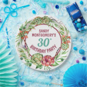 Rustic Succulent Floral 30th Birthday - Paper Bord (Feest)