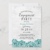 Rustic Succulent Floral Barn Wood Engagement Party Kaart (Voorkant)