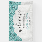 Rustic Succulent Floral Barn Wood Weduwschap Welko Spandoek (Verticaal)