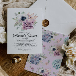Rustic Succulent Floral Bloom Vrijgezellenfeest Kaart