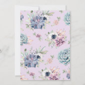 Rustic Succulent Floral Bloom Vrijgezellenfeest Kaart (Achterkant)