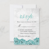 Rustic Succulent Floral Elegant Wedding RSVP (Voorkant)
