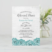 Rustic Succulent Floral Wedding Rehearsal Dinner Kaart (Staand voorkant)