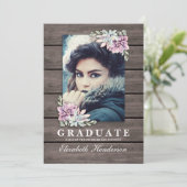 Rustic Succulent Foto 2025 Afstudeerfeest Kaart (Staand voorkant)