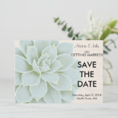 Rustic Succulent sparen de Datum Save The Date (Staand voorkant)