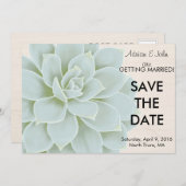 Rustic Succulent sparen de Datum Save The Date (Voorkant / Achterkant)