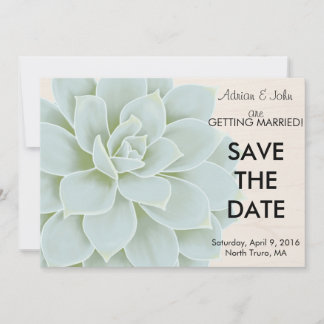 Rustic Succulent sparen de Datum Save The Date