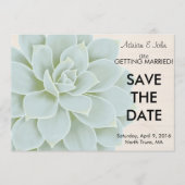 Rustic Succulent sparen de Datum Save The Date (Voorkant)