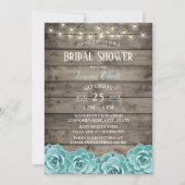 Rustic Succulent String Lights Vrijgezellenfeest Kaart (Voorkant)