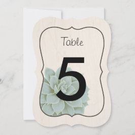 Rustic Succulent Table Numbers Kaart