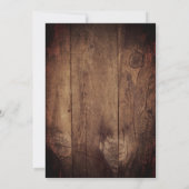 Rustic Succulents and Barn Wood Rehearsal Dinner Kaart (Achterkant)