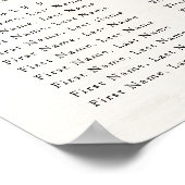 Rustic Summer aesthetic Wildflower Seating Charts Poster (Hoek)