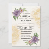 Rustic Summer aesthetic Wildflower Wedding Kaart (Voorkant)