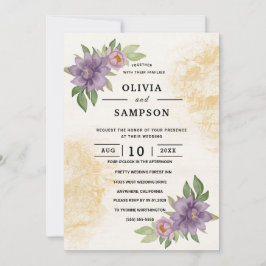 Rustic Summer aesthetic Wildflower Wedding Kaart