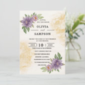 Rustic Summer aesthetic Wildflower Wedding Kaart (Staand voorkant)