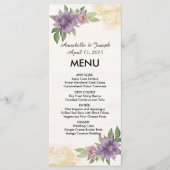 Rustic Summer aesthetic Wildflower Wedding Menu (Voorkant)