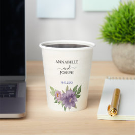 Rustic Summer aesthetic Wildflower Wedding Papieren Bekers